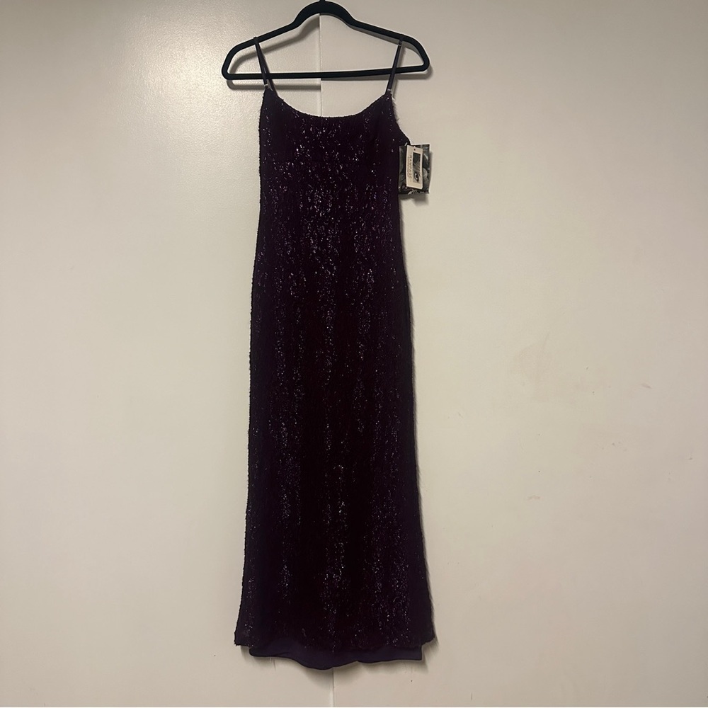 vitage new rampage burgundy sequence Sleeveless formal dress Size medium